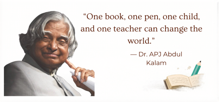 “One book, one pen, one child, and one teacher can change the world.”